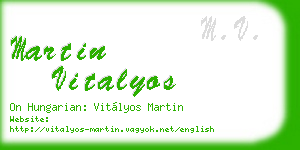 martin vitalyos business card
